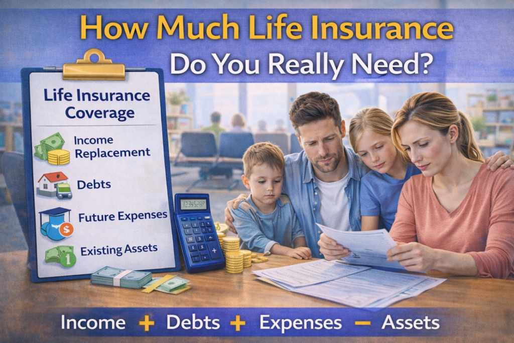 One of the most common questions people ask when buying life insurance is also the most important: how much coverage do I actually need? Buying too little can leave your family financially vulnerable, while buying too much can mean paying unnecessary premiums for decades. This guide breaks down how to calculate the right amount of life insurance based on real financial needs—not guesswork. Why There’s No One-Size-Fits-All Answer Life insurance needs vary widely depending on income, family situation, debts, and long-term goals. A single person with no dependents will need far less coverage than a parent supporting a family. The right amount of life insurance should replace income, eliminate major financial burdens, and provide stability for your loved ones. Start With Income Replacement A common rule of thumb is to buy life insurance equal to 10–15 times your annual income, but this is only a starting point. Ask yourself: How many years would my family need income replacement? Would my spouse or partner continue working? Do I want to cover only essentials or maintain the same lifestyle? For example, if you earn $70,000 per year and want to replace income for 15 years, that alone suggests $1,050,000 in coverage. Account for Outstanding Debts Life insurance should eliminate debts that would otherwise fall on your family. Common debts to include: Mortgage balance Car loans Credit card debt Personal or business loans If you have a $300,000 mortgage and $20,000 in other debt, your policy should at least cover those obligations. Plan for Future Expenses Many people underestimate future costs. Life insurance should account for major upcoming expenses such as: Children’s education (college or private school) Childcare costs Healthcare expenses Funeral and burial costs College alone can cost tens or hundreds of thousands of dollars per child. Subtract Existing Assets and Savings Next, subtract resources your family already has. This prevents overinsuring. Assets to consider: Savings and emergency funds Investments Employer-provided life insurance Existing life insurance policies Employer coverage is often limited and may disappear if you change jobs, so it should not be your only protection. Consider Stay-at-Home Parents and Non-Income Earners Life insurance isn’t just for wage earners. Stay-at-home parents provide valuable services such as childcare, household management, and transportation. Replacing these services can be expensive, and coverage should reflect their true economic value. Term Life vs Permanent Life Coverage Most families meet their needs with term life insurance, which provides affordable coverage for a specific period (such as 20 or 30 years). Permanent life insurance may be appropriate for: Estate planning Lifetime dependents Business succession planning The type of policy affects how much coverage you can realistically afford. Life Events That Change Insurance Needs Your life insurance needs aren’t static. Review coverage after major events such as: Marriage or divorce Birth of a child Buying a home Career changes or income increases Paying off major debts Regular reviews ensure your coverage stays aligned with reality. A Simple Calculation Method You can estimate coverage using this basic formula: Income replacement (years × income) Outstanding debts Future expenses − Existing assets This approach provides a more accurate number than generic rules of thumb. Final Thoughts The right amount of life insurance is about protecting people—not numbers. Your policy should give your family time to grieve, adjust, and move forward without financial pressure. Taking the time to calculate your true needs ensures your life insurance does what it’s meant to do: provide security, stability, and peace of mind.