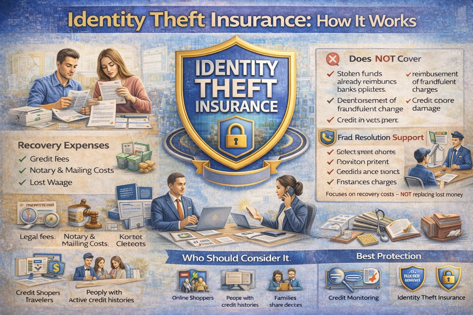 Identity Theft Insurance: How It Works Learn how identity theft insurance works, what it covers, and what it doesn’t. Understand recovery costs, restoration services, and whether identity theft insurance is worth it.